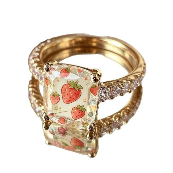 Strawberry Square Ring