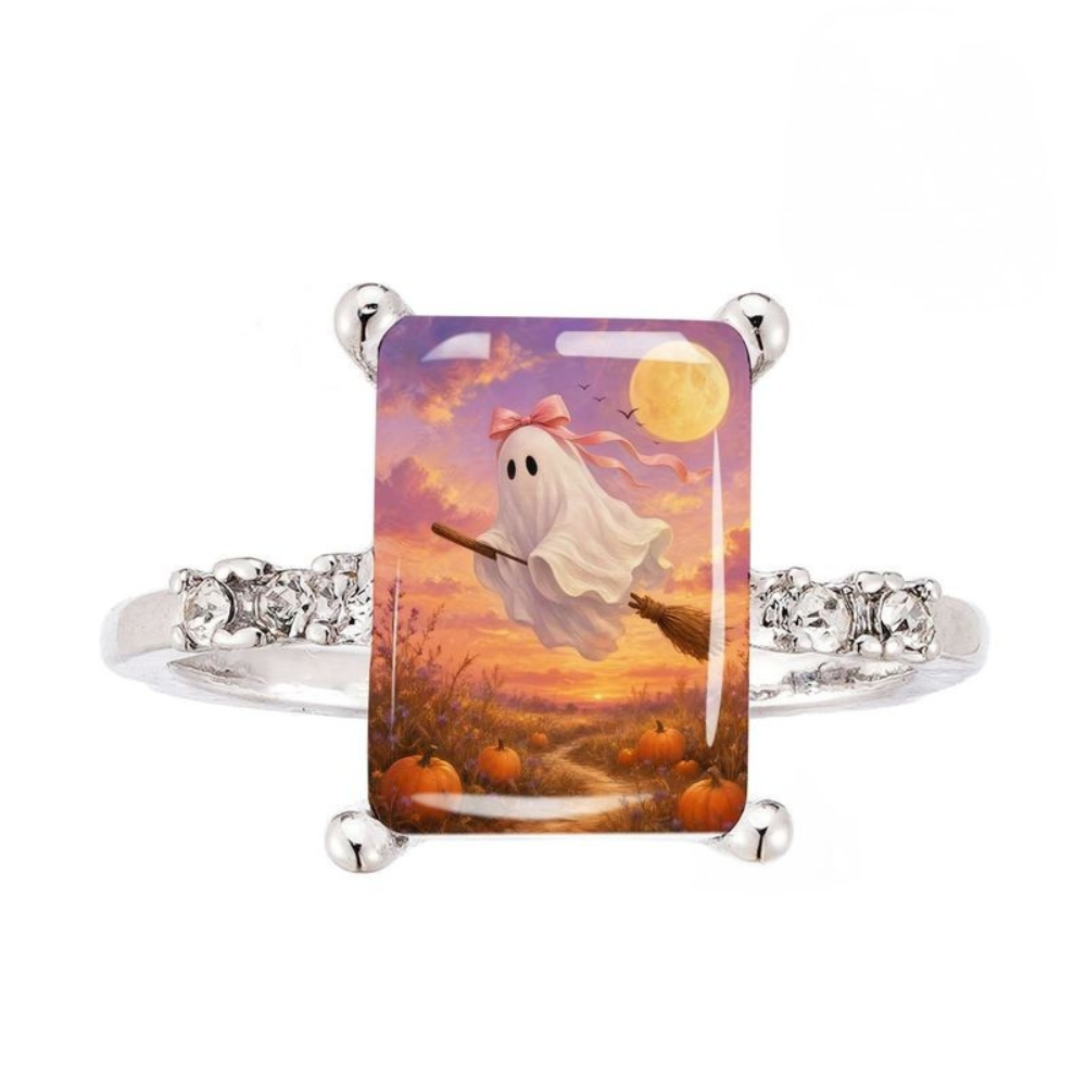 Sunset Broom Ghost Square Ring