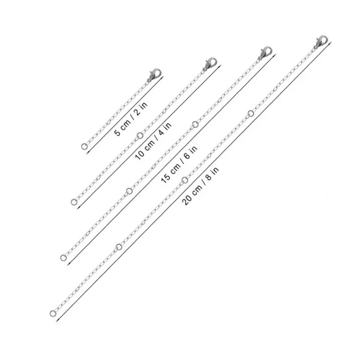 4pc Anklet Extender (2-8in) (5-20cm)