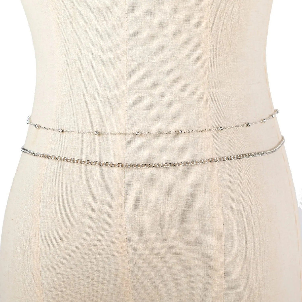Round Bead Double Waist Chain