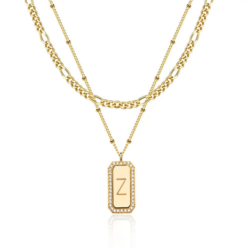 Crystal Initial Necklace