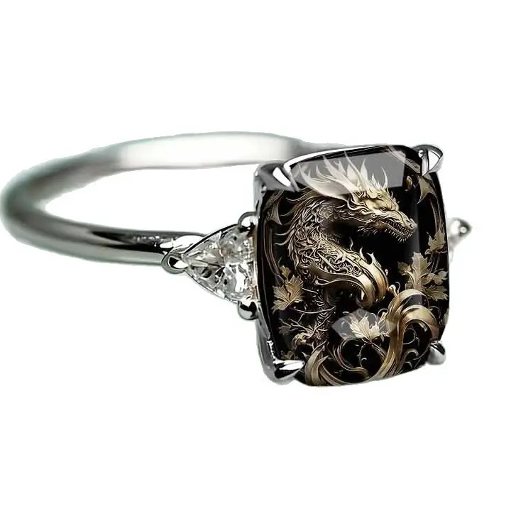 Dragon Art Statement Ring