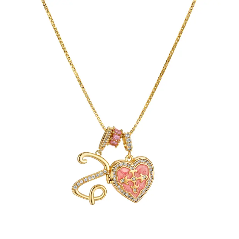 Fleur De Lis Initial Necklace