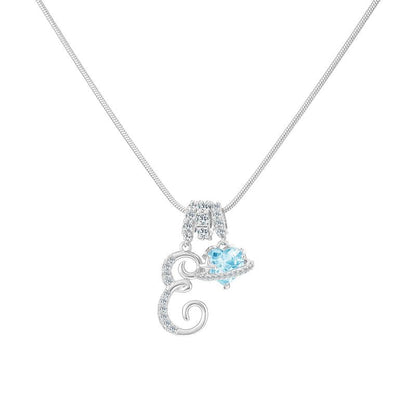 Initial Heart Charm Necklace