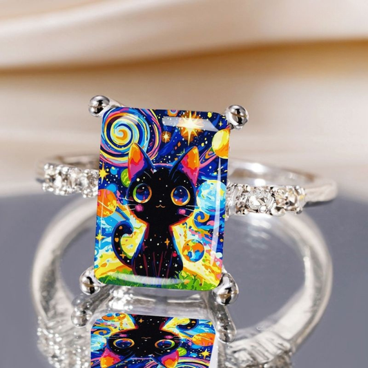 Cosmic Cat Square Ring