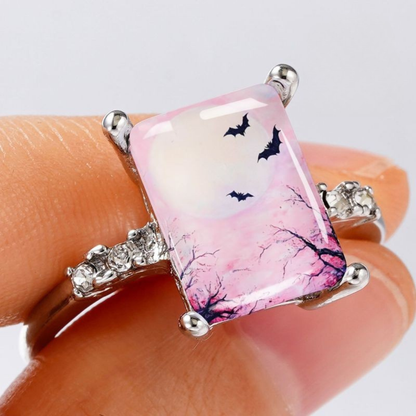 Pink Moon Bat Ring
