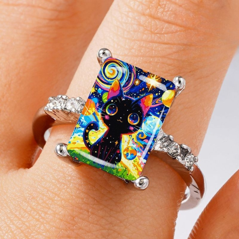 Cosmic Cat Square Ring
