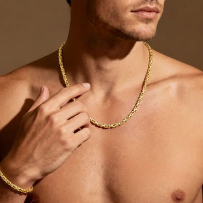14k Plated Necklace & Bracelet Set