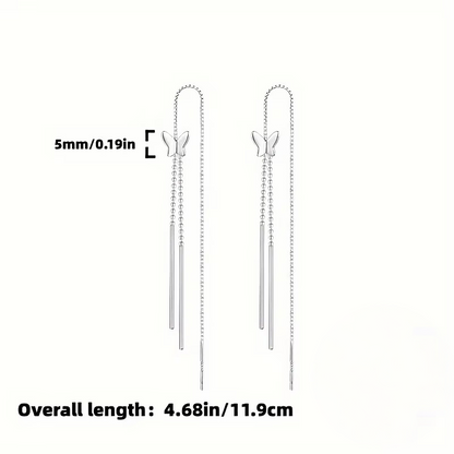 Butterfly Threader Drop Earrings