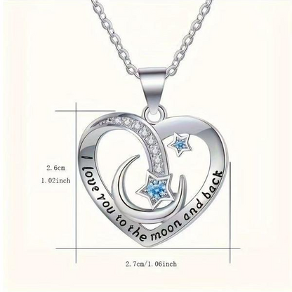 To My Daughter Star & Moon Necklace