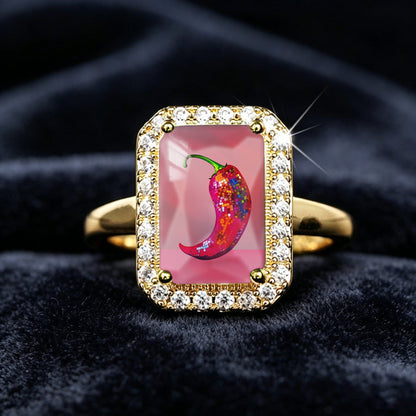 Chili Pepper Rectangle Ring