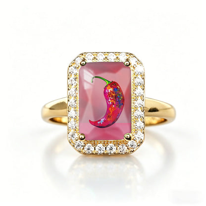 Chili Pepper Rectangle Ring