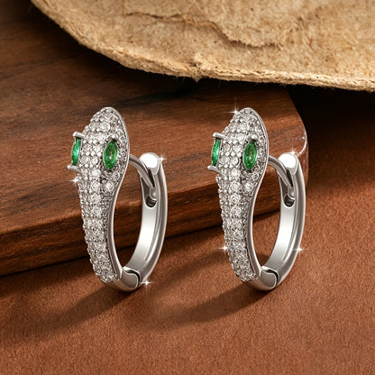 Crystal Snake Hoop Earrings