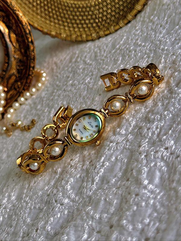 Elegant Pearl Quartz Watch