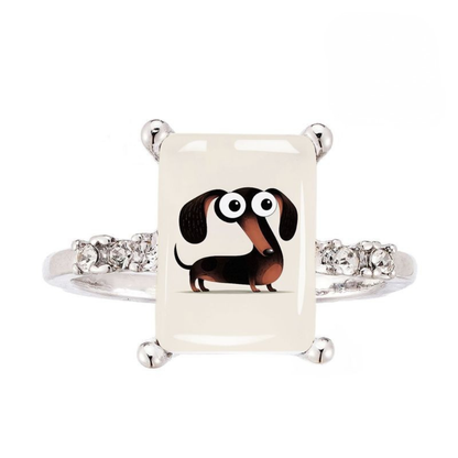 Funny Dachshund Ring