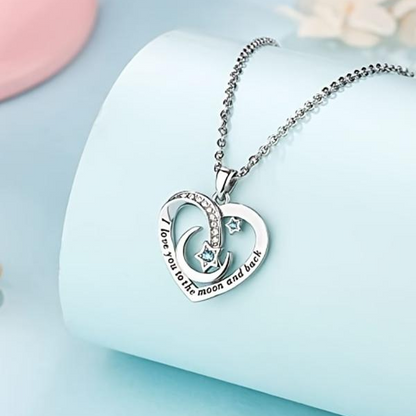 To My Daughter Star & Moon Necklace