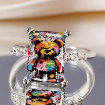 Graffiti Bear Square Ring