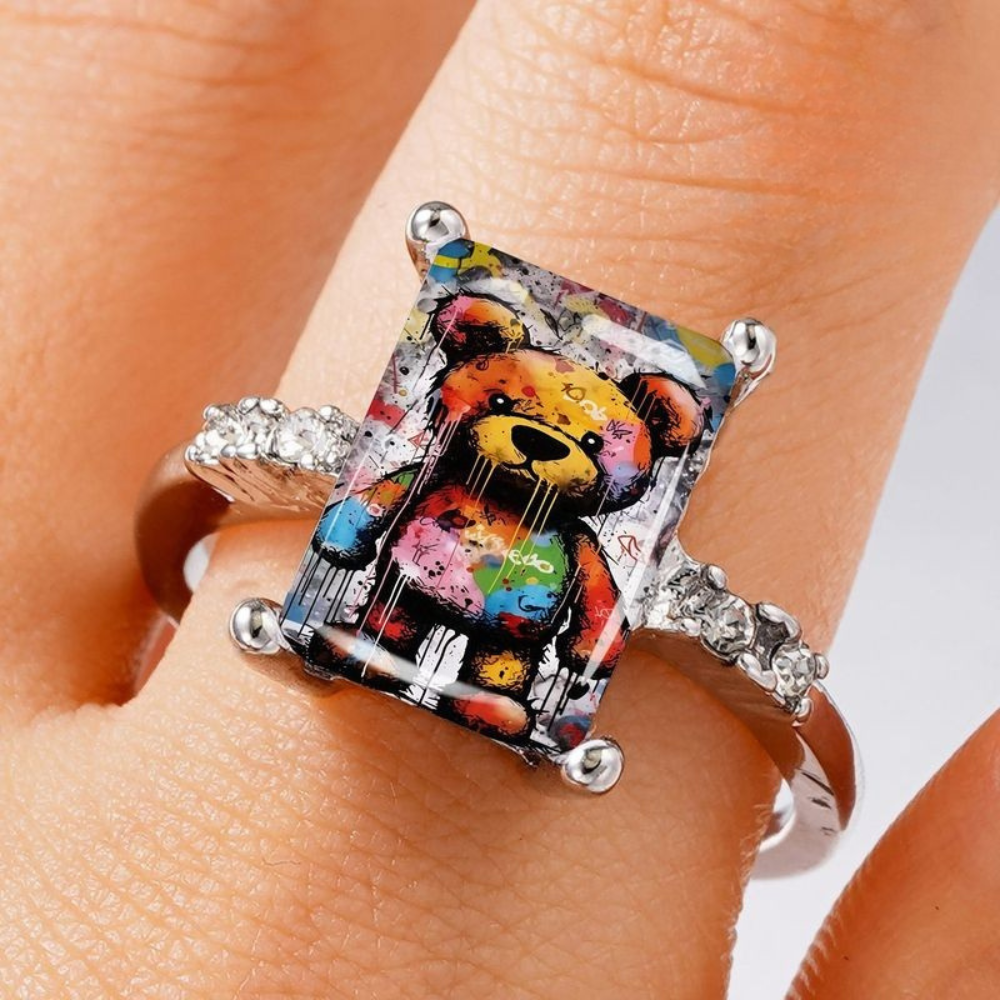 Graffiti Bear Square Ring