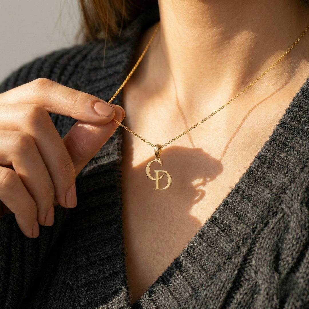 Personalized Letter Necklace w/FREE Matching Bracelet