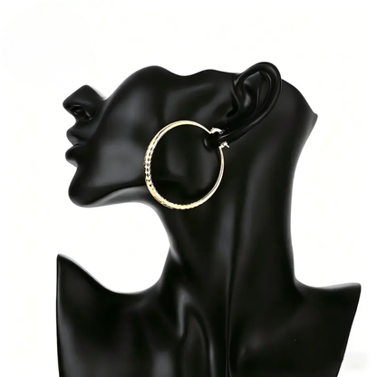 14k Sparkling Hoop Earrings