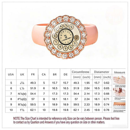 Vintage Telephone Crystal Ring