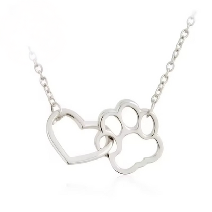 Paw Print Heart Anklet
