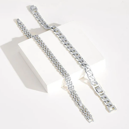2pc 14k Chunky Link Bracelets