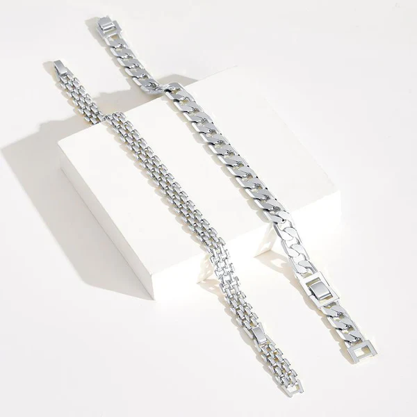2pc 14k Chunky Link Anklets
