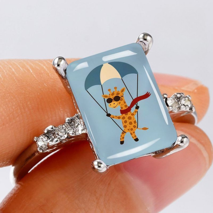 Parachute Giraffe Square Ring