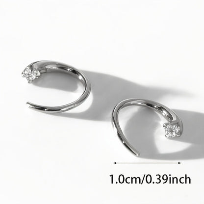 Crystal Open Hoop Earrings