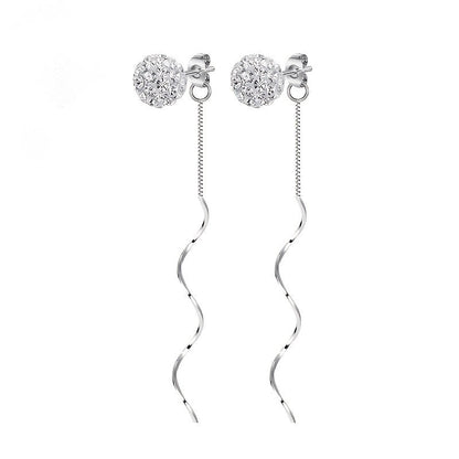 Crystal Spiral Drop Earrings