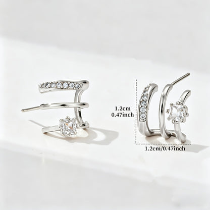 Crystal Wrap Stud Earrings
