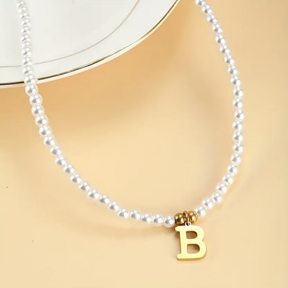 Personalized Pearl Initial Necklace