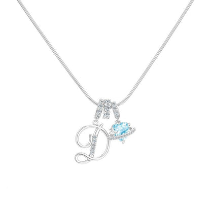 Initial Heart Charm Necklace