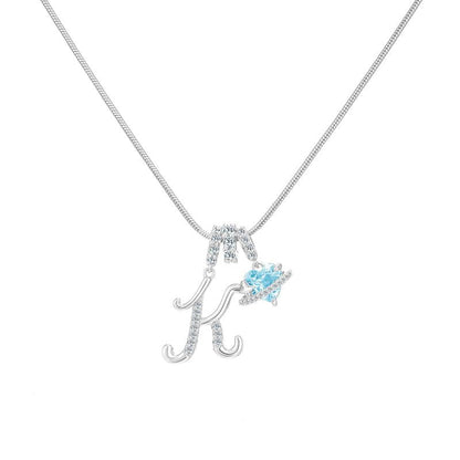 Initial Heart Charm Necklace