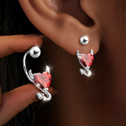 Devil Heart Drop Earrings