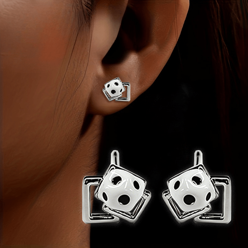 Geometric Soccer Stud Earrings