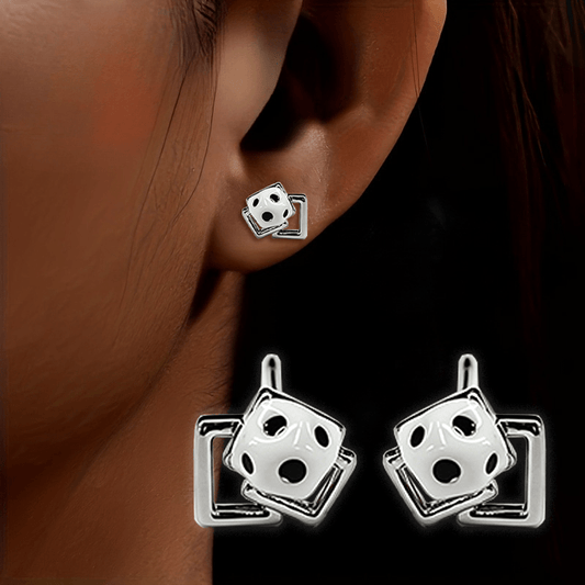 Geometric Soccer Stud Earrings