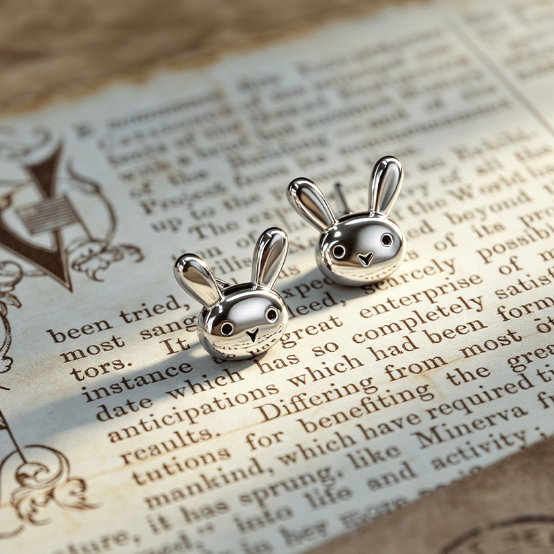 Bunny Face Stud Earrings