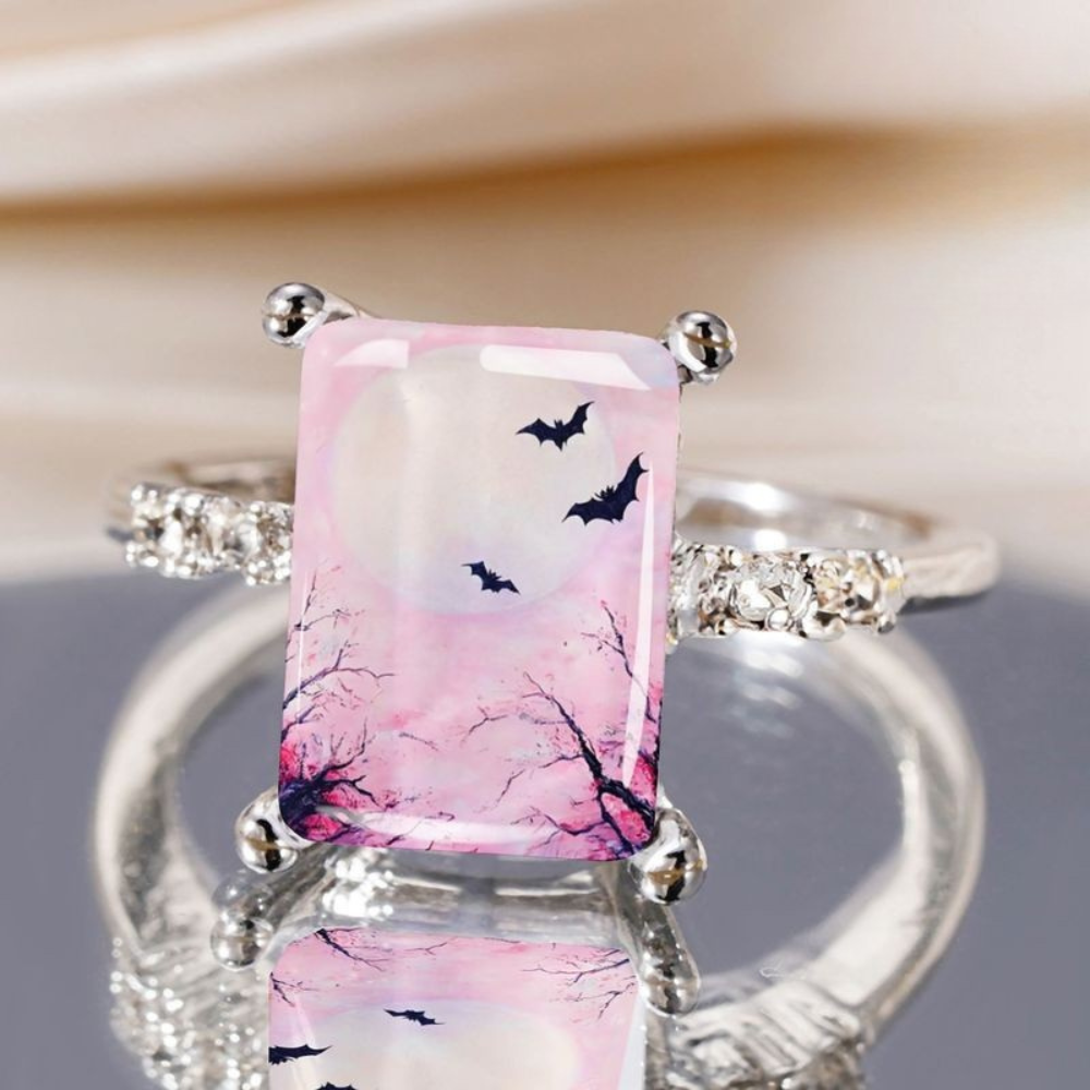 Pink Moon Bat Ring