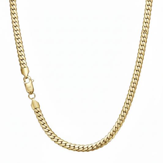 14k Plated Cuban Link Necklace