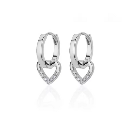 Hollow Heart Dangle Drop Earrings
