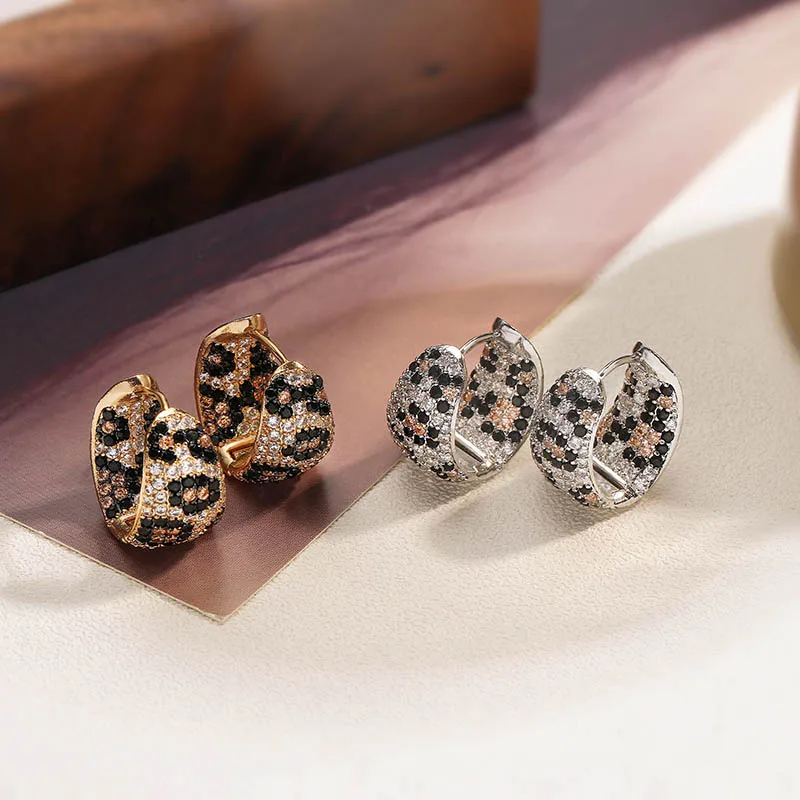 Leopard Print Stone Earrings