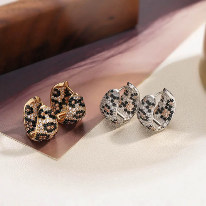 Leopard Print Stone Earrings