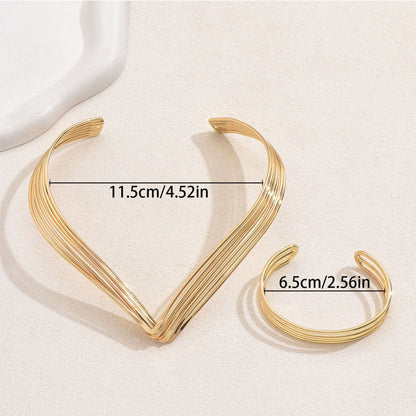 2pc Sleek Layered Jewelry Set