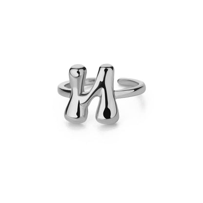 Gold Initial Statement Ring