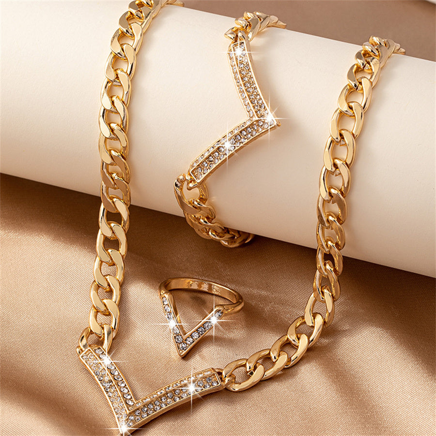 3pc V-Shape Chain Jewelry Set