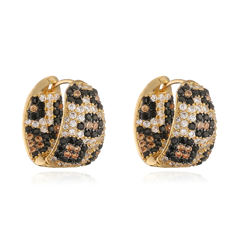 Leopard Print Stone Earrings