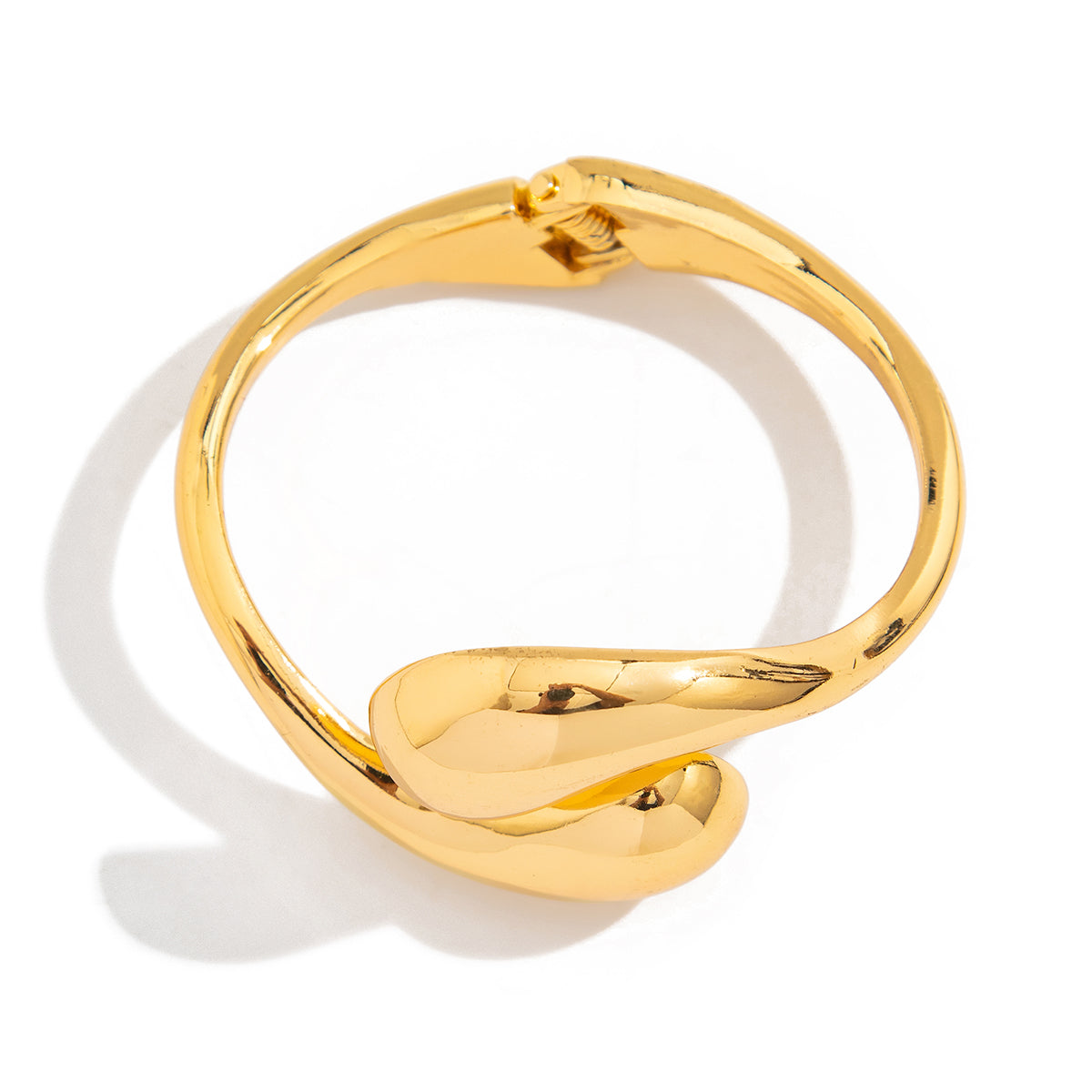 Bold Teardrop Metal Cuff Bracelet