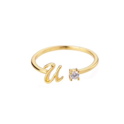 Mini Zircon Initial Ring